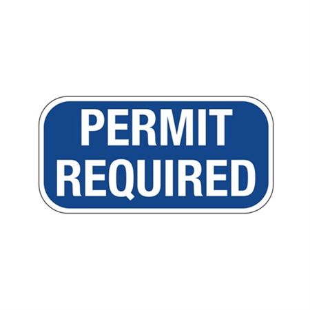 Permit Required Sign 6 x 12